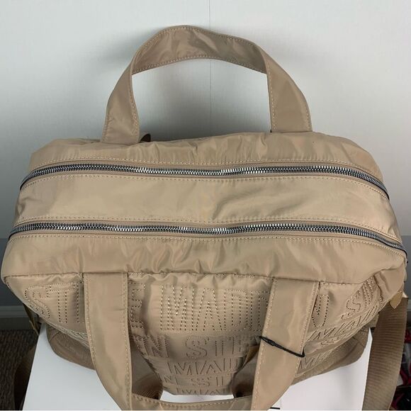 NWT Steve Madden Sand Bnyla weekender oversized tote bag large luggage logo - Picture 9 of 11